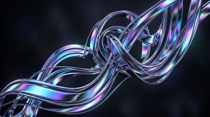 Chrome Currents — free 4K abstract desktop wallpaper for Windows