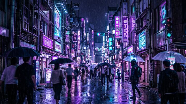 Cyberpunk neon city gaming wallpaper preview